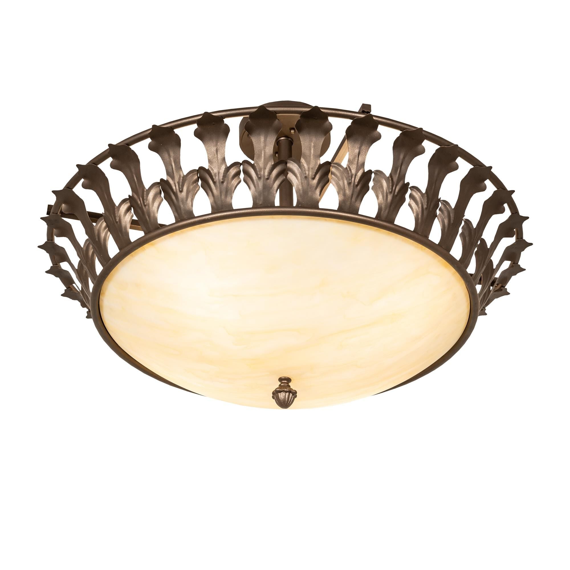 Meyda Lighting Hampton 30 Inch 4 Light Semi Flush Mount Cp780150