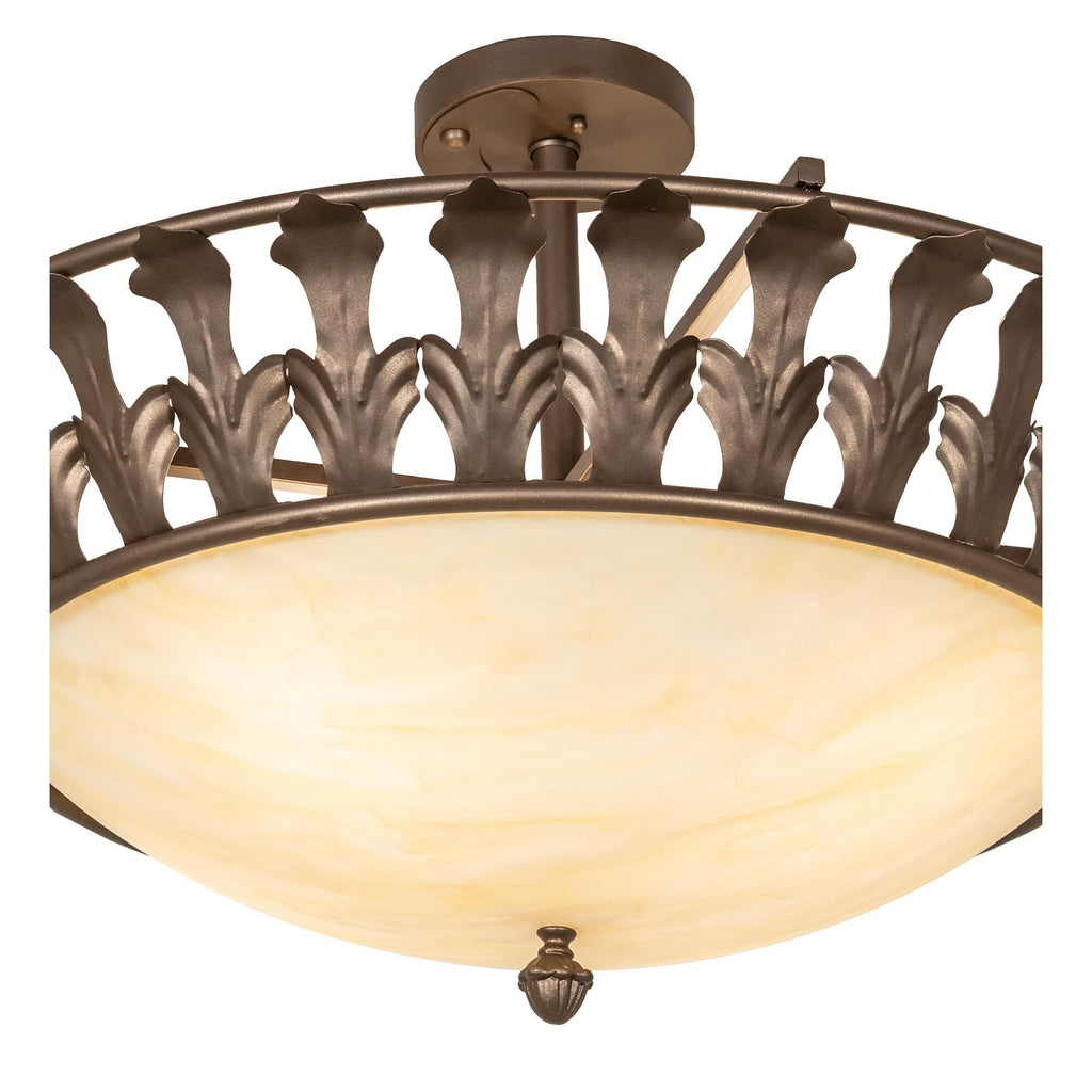 Meyda Lighting Hampton 30 Inch 4 Light Semi Flush Mount Cp780150