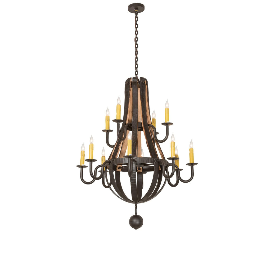 Meyda Lighting Barrel Stave 44 Inch 12 Light Chandelier Cp779819