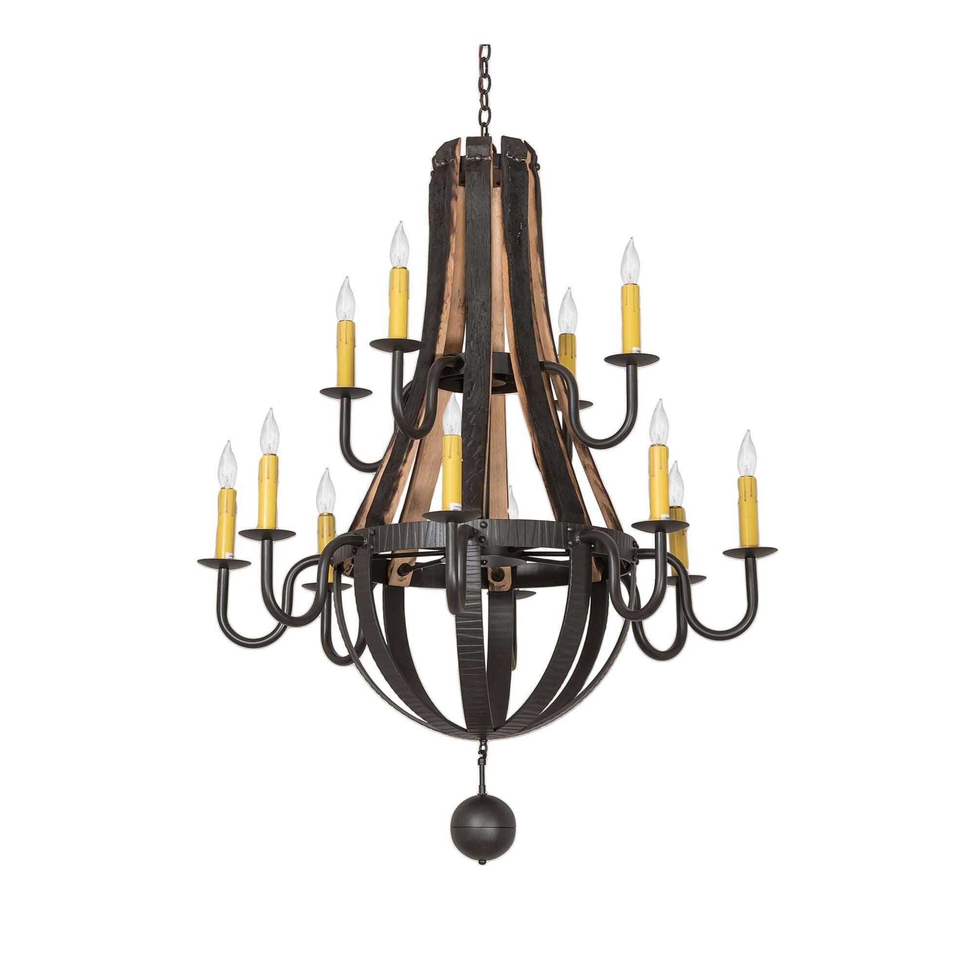Meyda Lighting Barrel Stave 44 Inch 12 Light Chandelier Cp779819