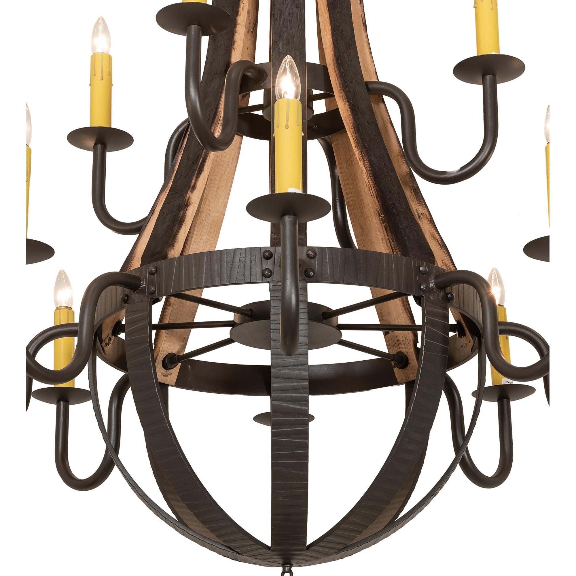Meyda Lighting Barrel Stave 44 Inch 12 Light Chandelier Cp779819