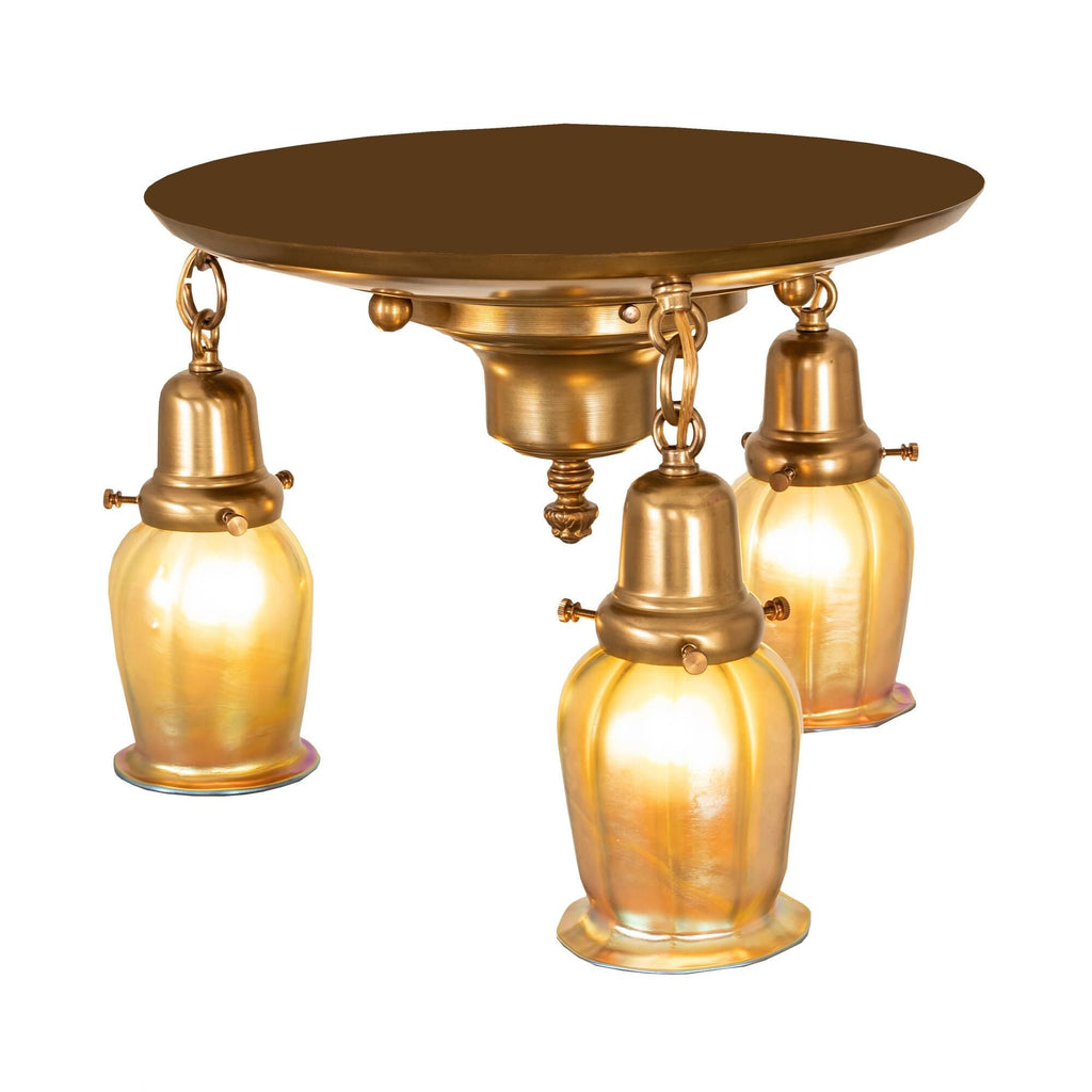 Meyda Lighting Revival 18 Inch 3 Light Flush Mount Cp779916