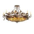 Meyda Lighting Acorn And Oak Leaf 48 Inch 8 Light Semi Flush Mount Cp780160