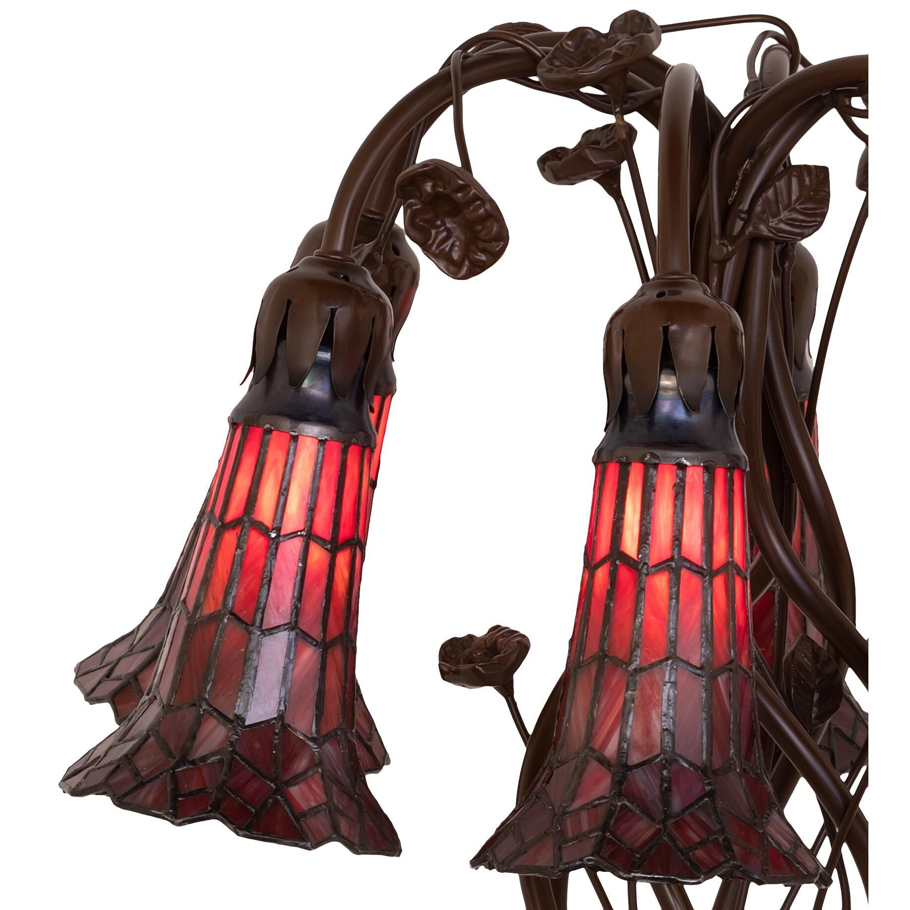 Meyda Lighting Stained Glass Pond Lily 18 Inch Table Lamp Cp780179