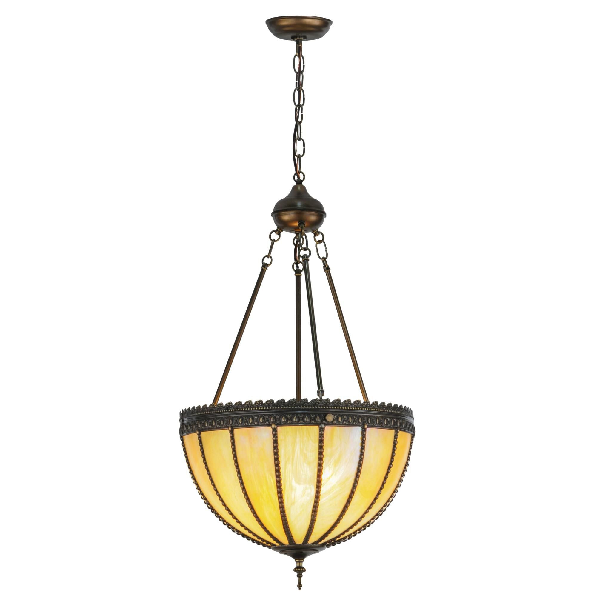 Meyda Lighting Gothic Beige Iridescent 17 Inch Large Pendant Cp43699