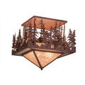 Meyda Lighting Wildlife At Pine Lake 37 Inch 4 Light Flush Mount Cp71294