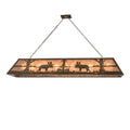 Meyda Lighting Moose At Lake 72 Inch 12 Light Linear Suspension Light Cp74579