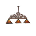 Meyda Lighting Mountain Pine 76 Inch 3 Light Linear Suspension Light Cp77128