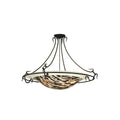 Meyda Lighting La Perla Nera 35 Inch 3 Light Semi Flush Mount Cp91487
