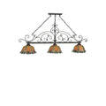 Meyda Lighting Duffner And Kimberly Shell And Diamond 67 Inch 3 Light Linear Suspension Light Cp120710
