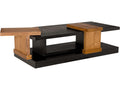 Fleming Rectangular Coffee Table Teak and Mindi Wood Charcoal Black