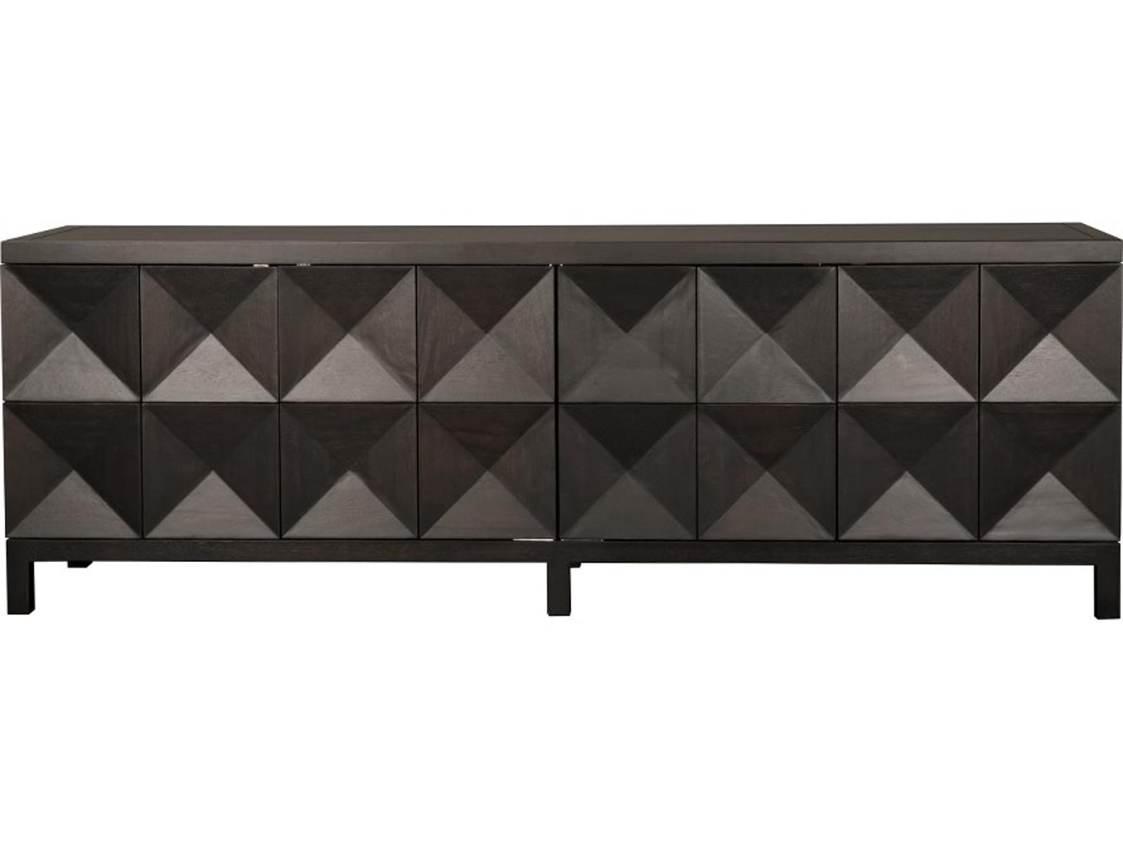 Quadrant 4-Door Sideboard Ebony Walnut Wood