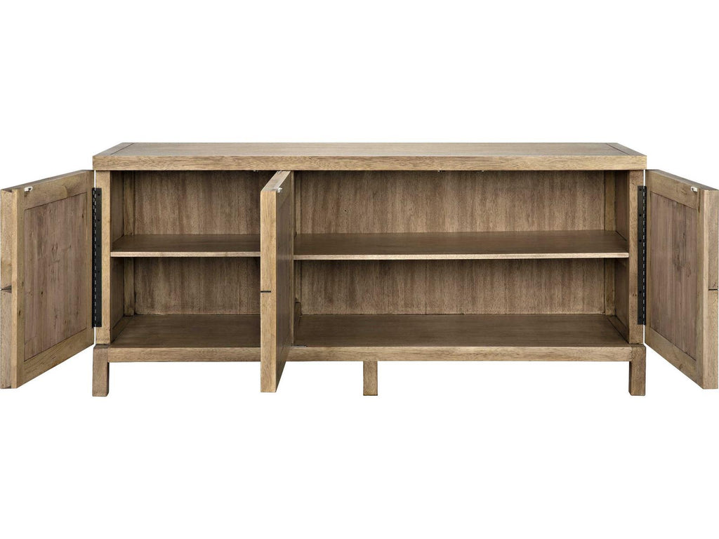 Quadrant 3-Door Sideboard in Washed Walnut with Carved Detail