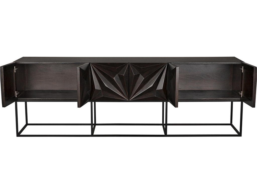 Zurich Rectangular Wood Ebony Walnut Console Table