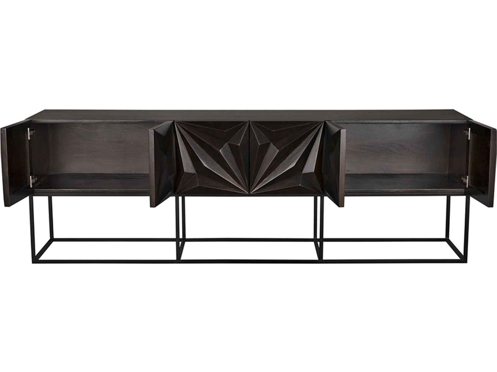 Zurich Rectangular Wood Ebony Walnut Console Table