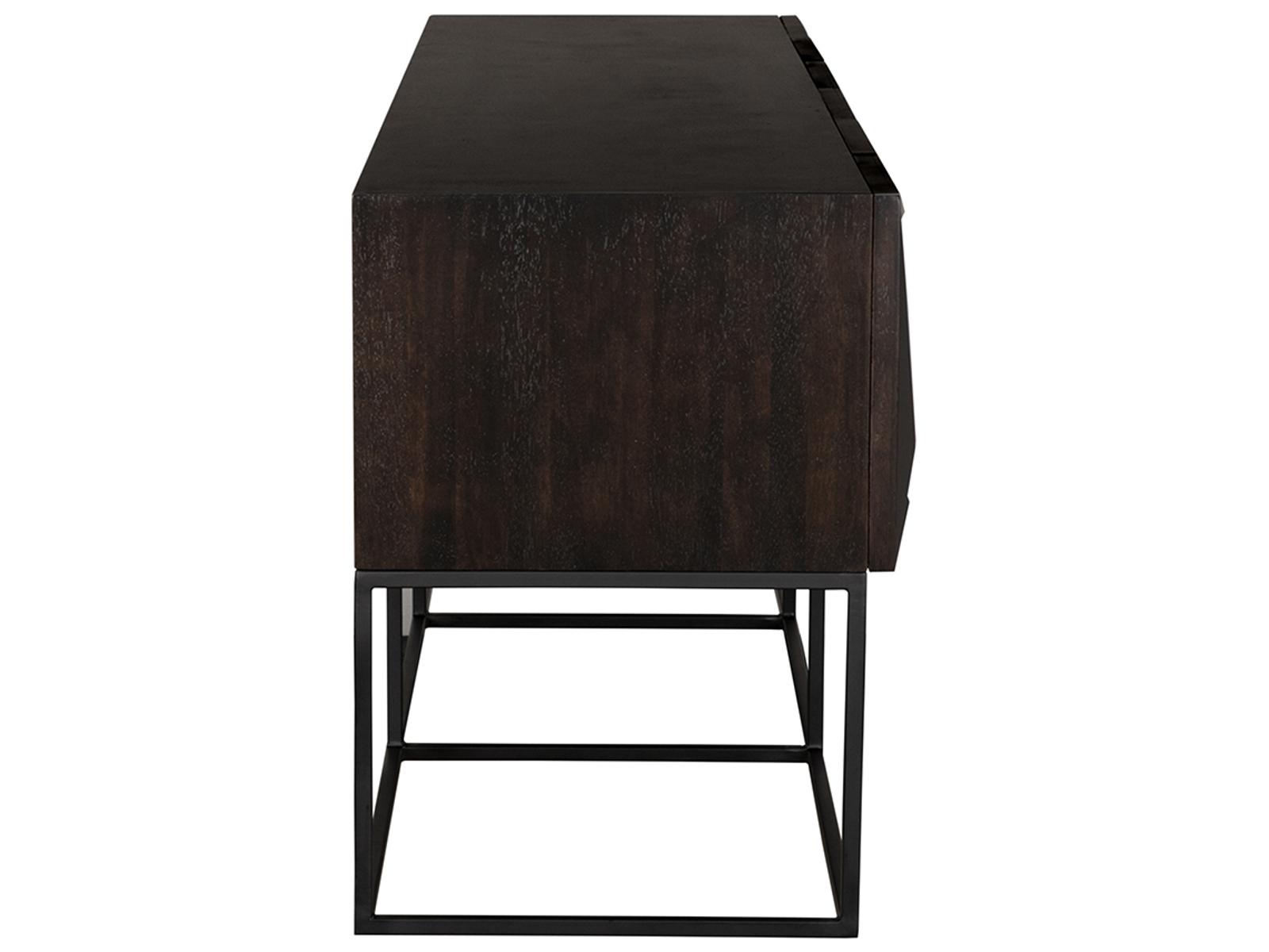 Zurich Rectangular Wood Ebony Walnut Console Table