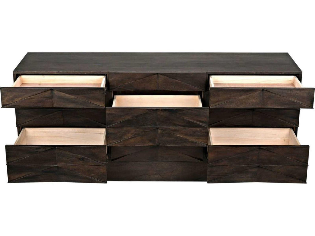 Drake 9-Drawer Sideboard in Ebony Walnut