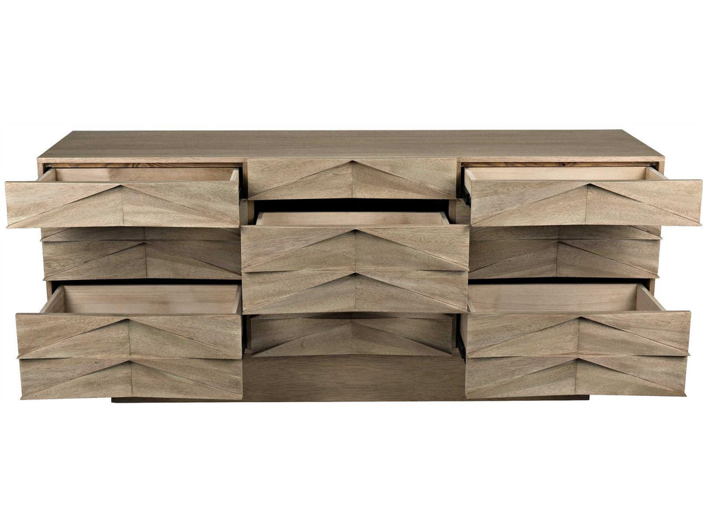Drake 9-Drawer Sideboard in Washed Walnut