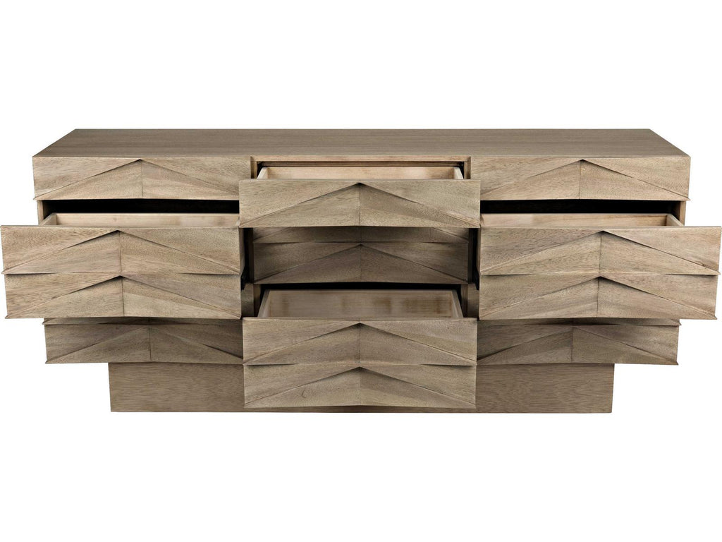 Drake 9-Drawer Sideboard in Washed Walnut