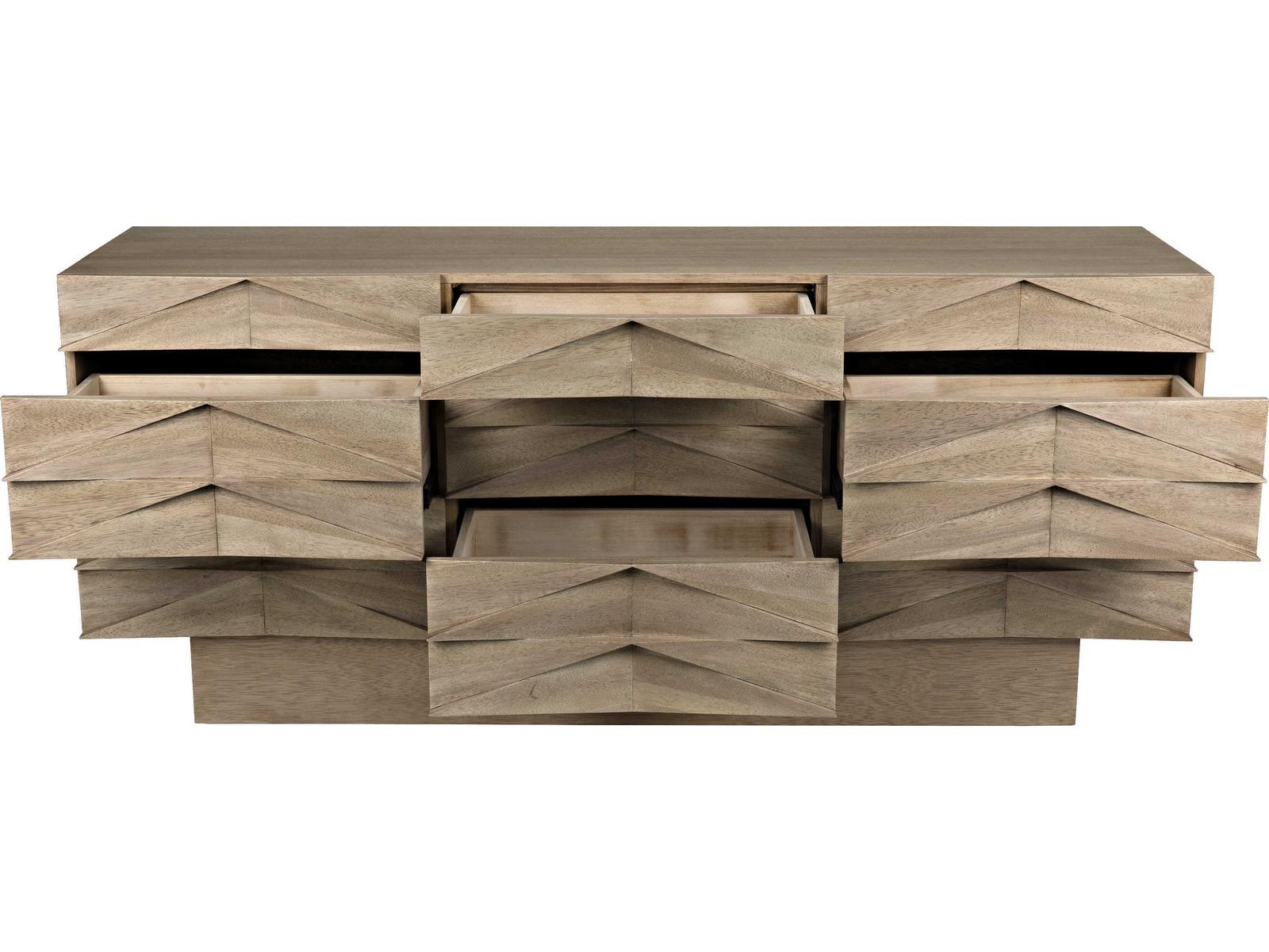Drake 9-Drawer Sideboard in Washed Walnut
