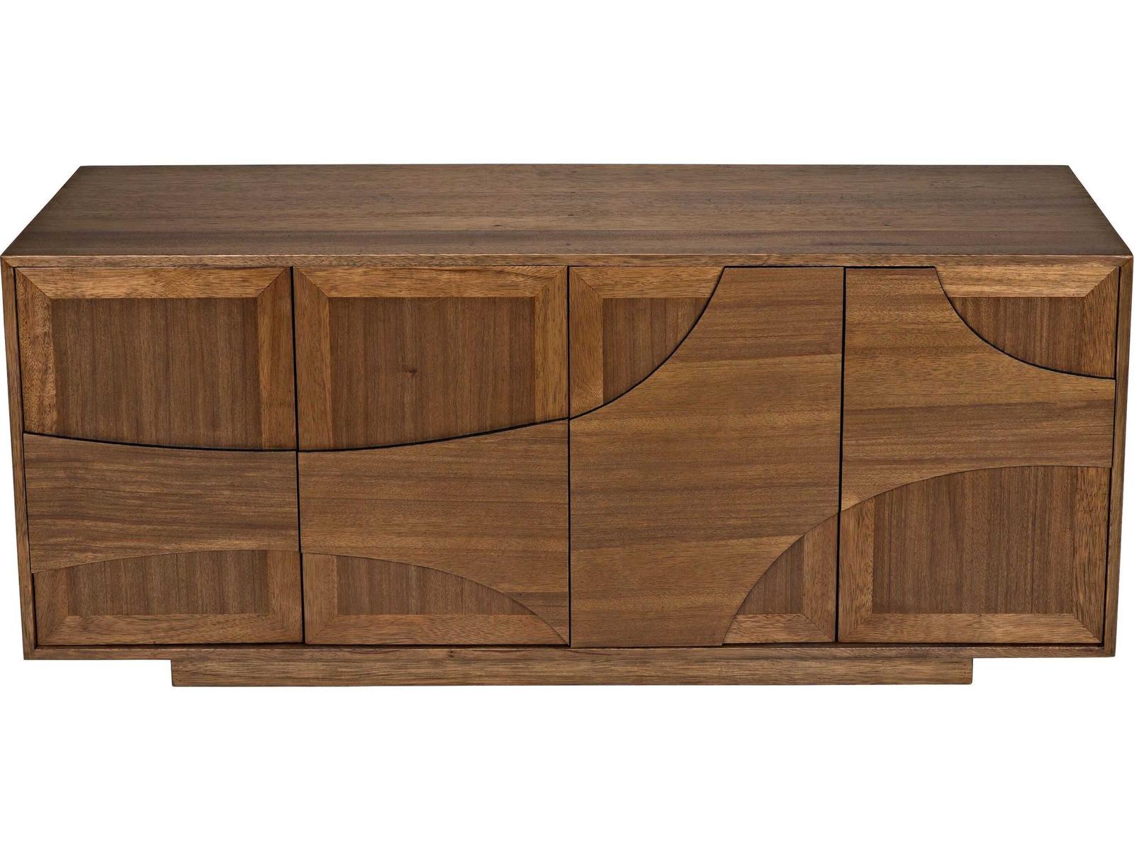 Collage 4-Door Walnut Sideboard in Dark Walnut
