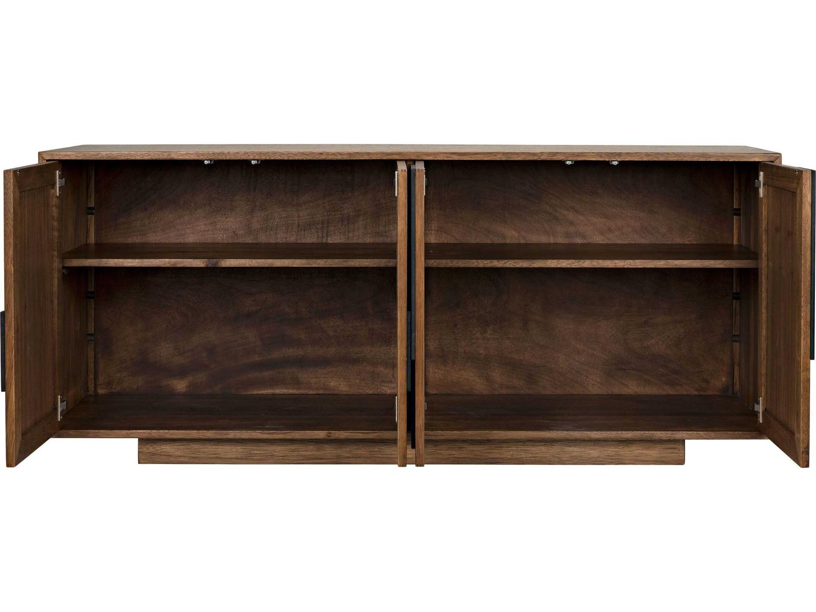 Collage 4-Door Walnut Sideboard in Dark Walnut