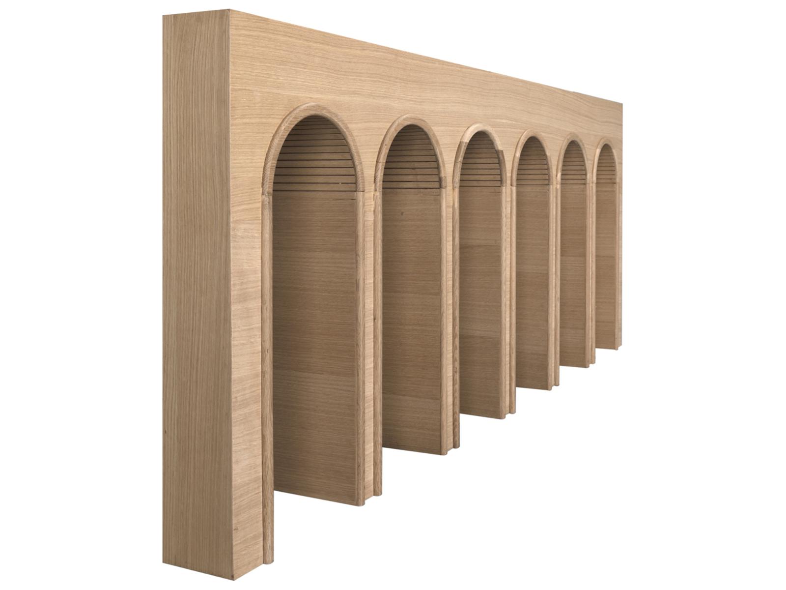 Enzo Rectangular Wood Console Table in Clear Coat Flat White Oak