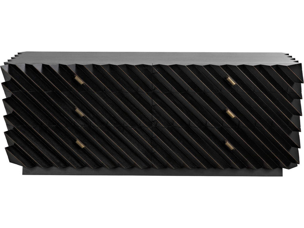 Hikaru 6-Drawer Dresser in Hand Rubbed Black Finish