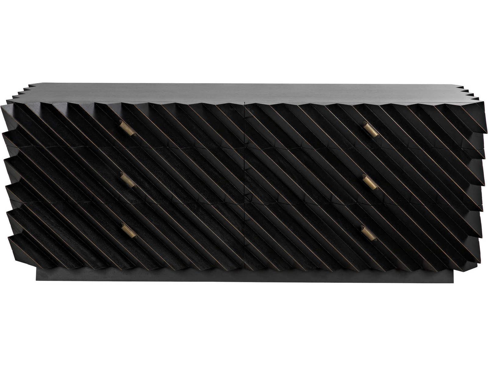 Hikaru 6-Drawer Dresser in Hand Rubbed Black Finish