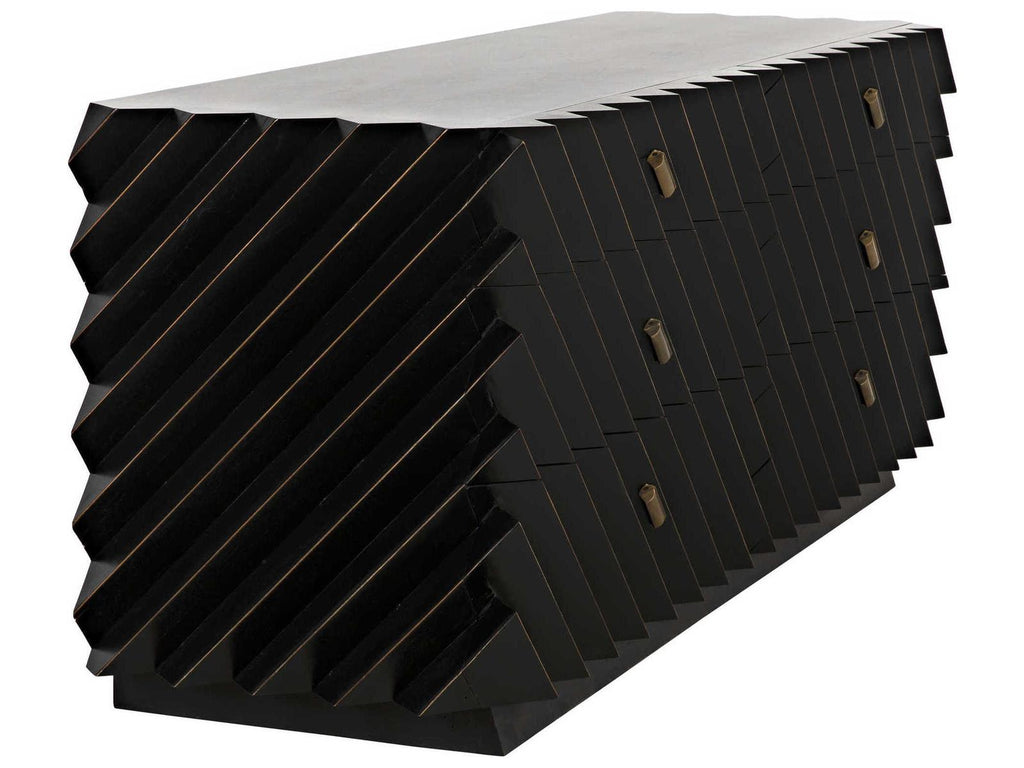 Hikaru 6-Drawer Dresser in Hand Rubbed Black Finish