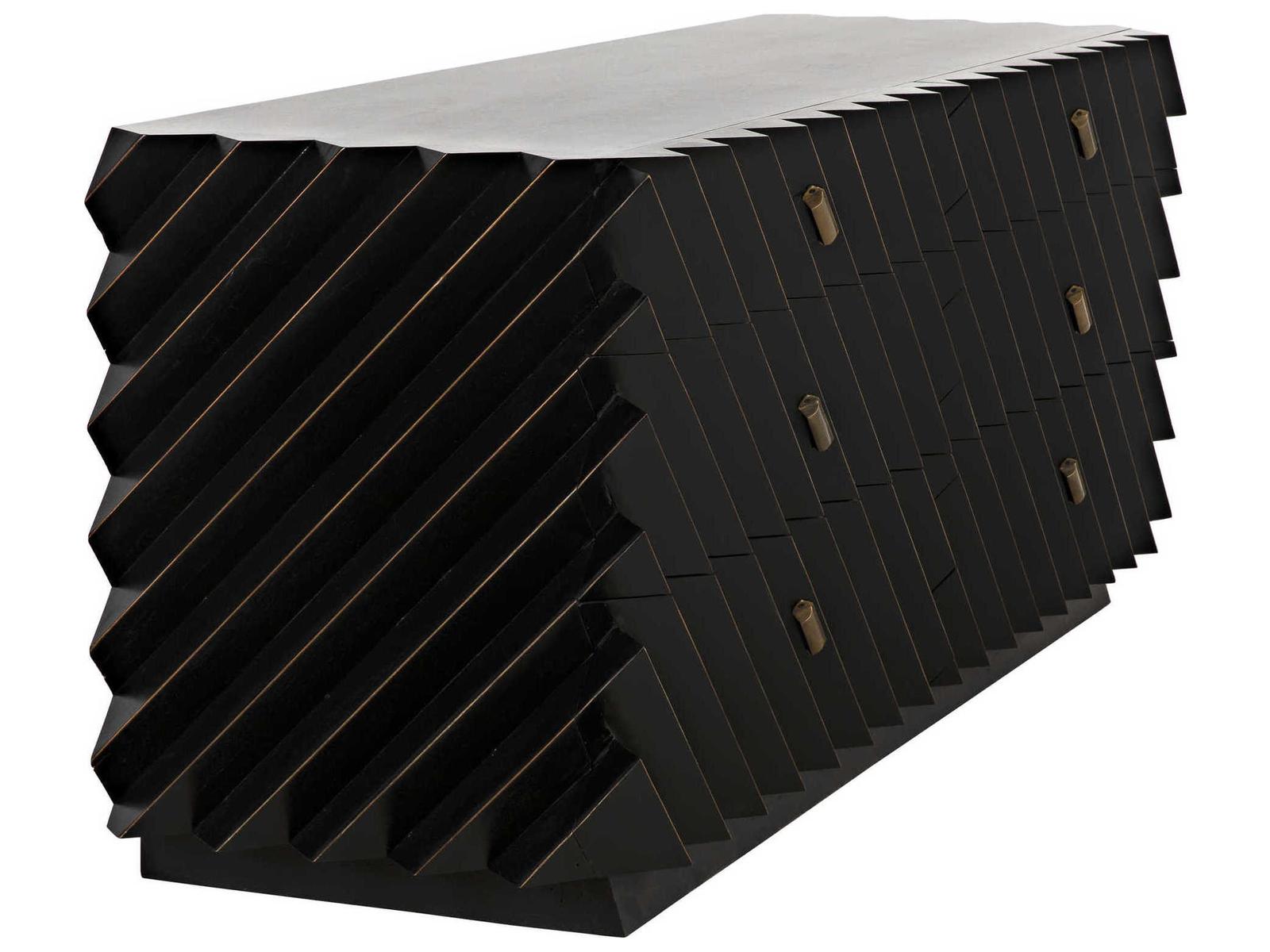 Hikaru 6-Drawer Dresser in Hand Rubbed Black Finish