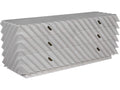 Hikaru 6-Drawer Double Dresser in White Wash with Brass Pulls