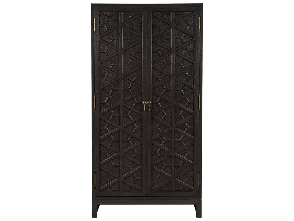 Maharadscha Small Armoire in Pale Mahogany with Matte Black Base