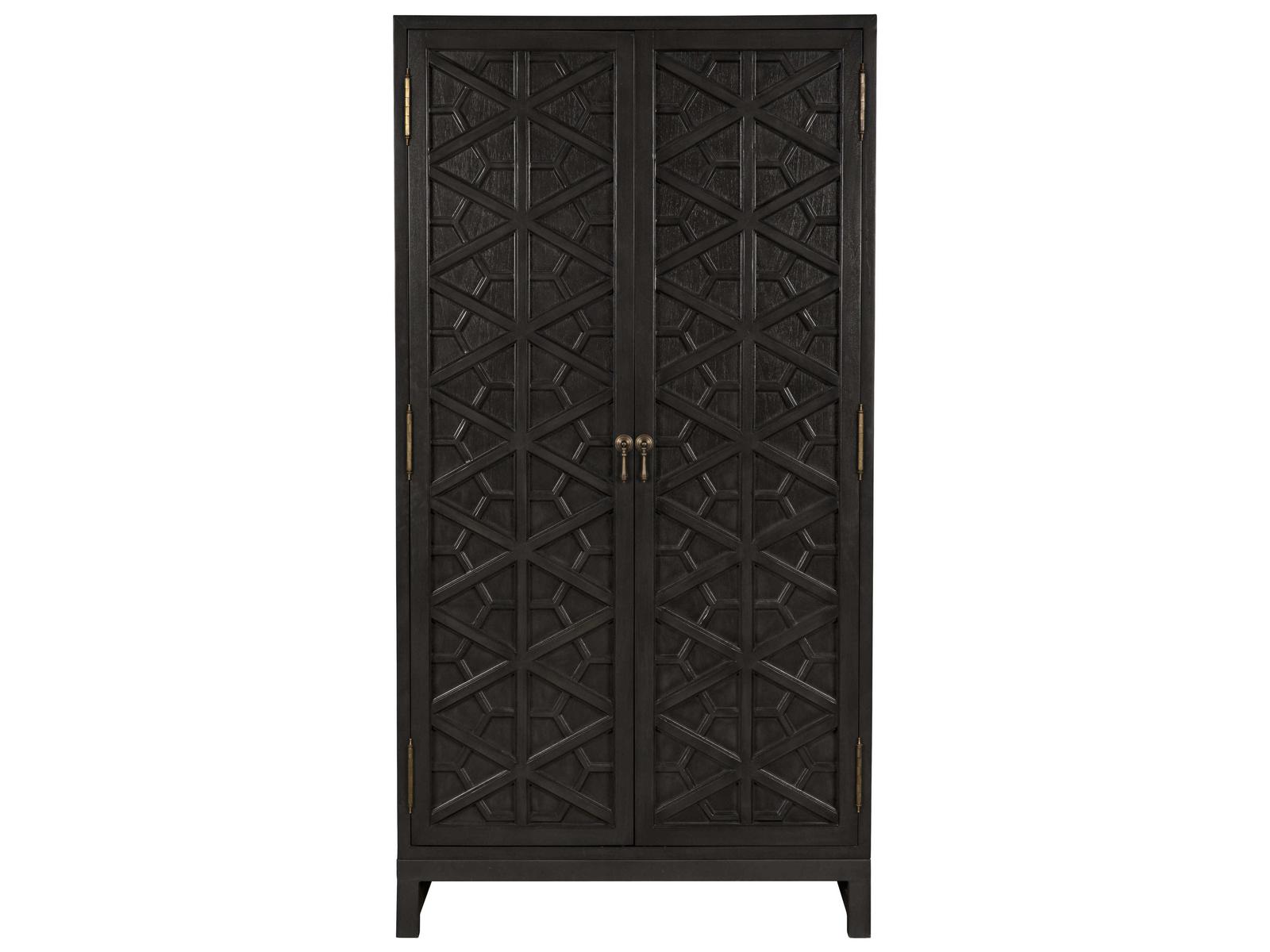 Maharadscha Small Armoire in Pale Mahogany with Matte Black Base
