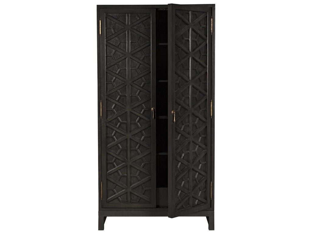 Maharadscha Small Armoire in Pale Mahogany with Matte Black Base