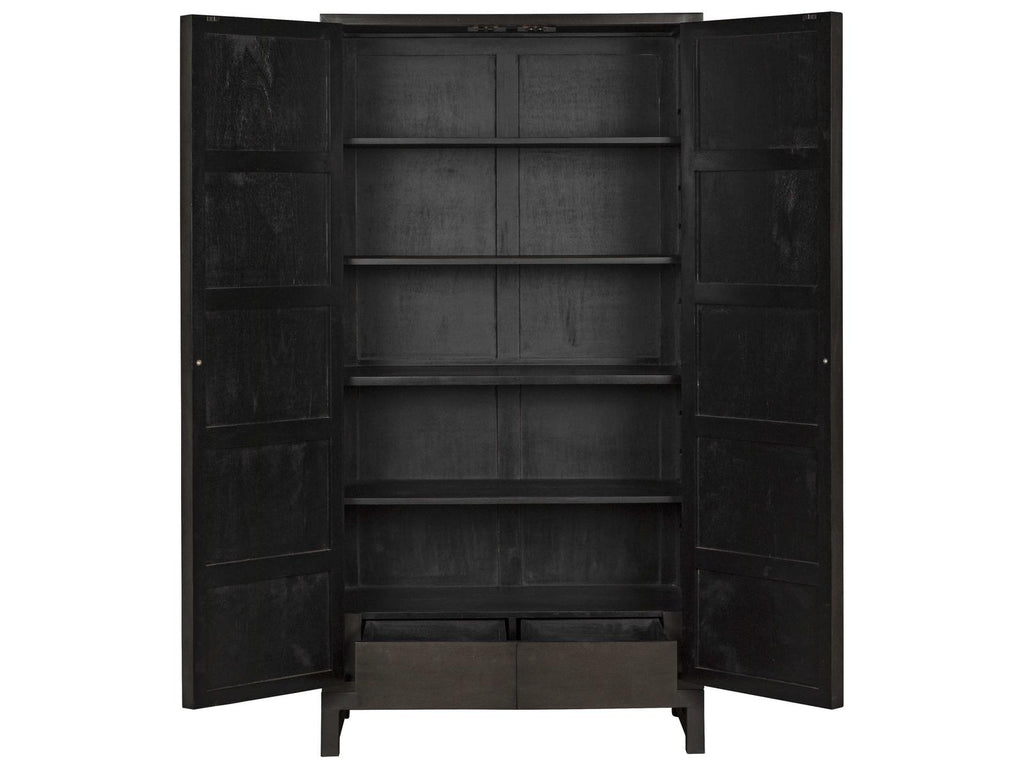 Maharadscha Small Armoire in Pale Mahogany with Matte Black Base