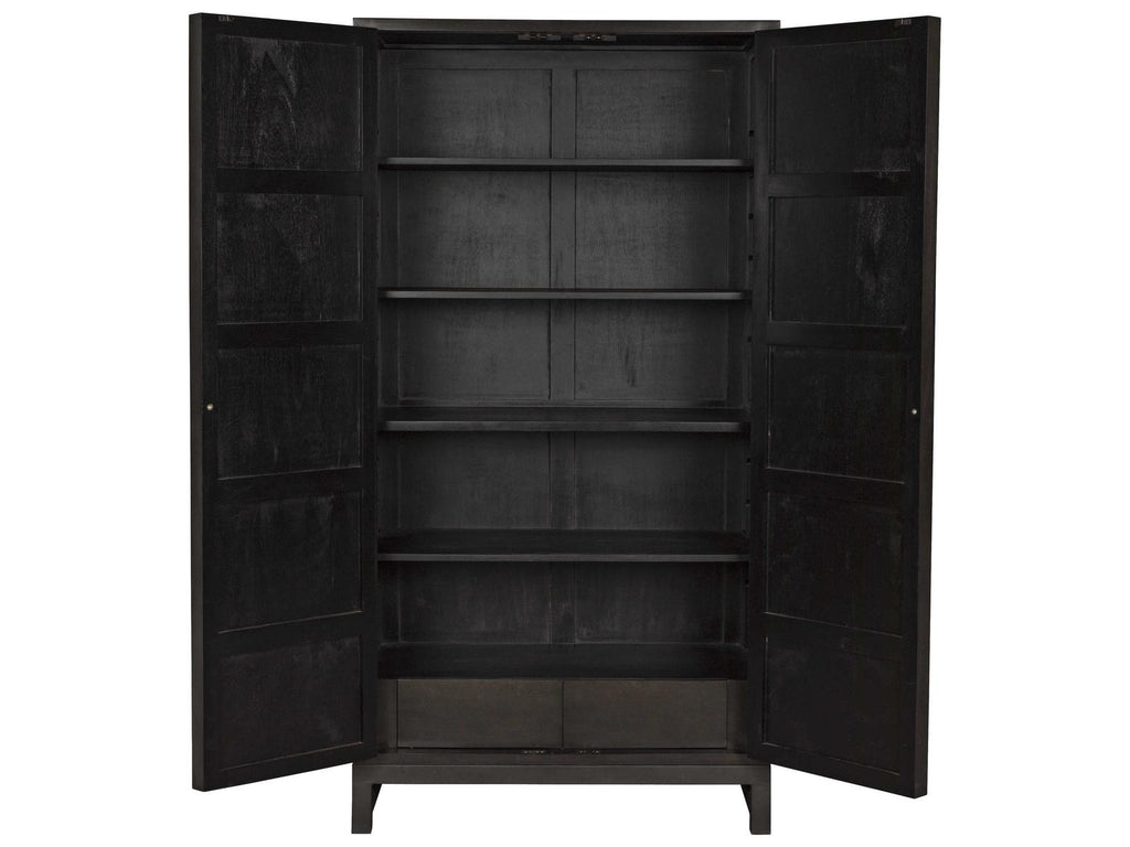 Maharadscha Small Armoire in Pale Mahogany with Matte Black Base