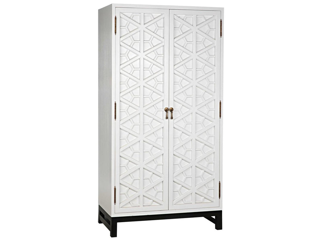 Maharadscha Small Hutch in Solid White with Matte Black Base