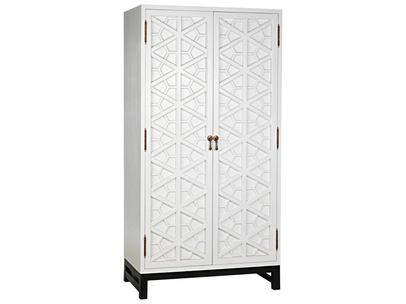 Maharadscha Small Hutch in Solid White with Matte Black Base