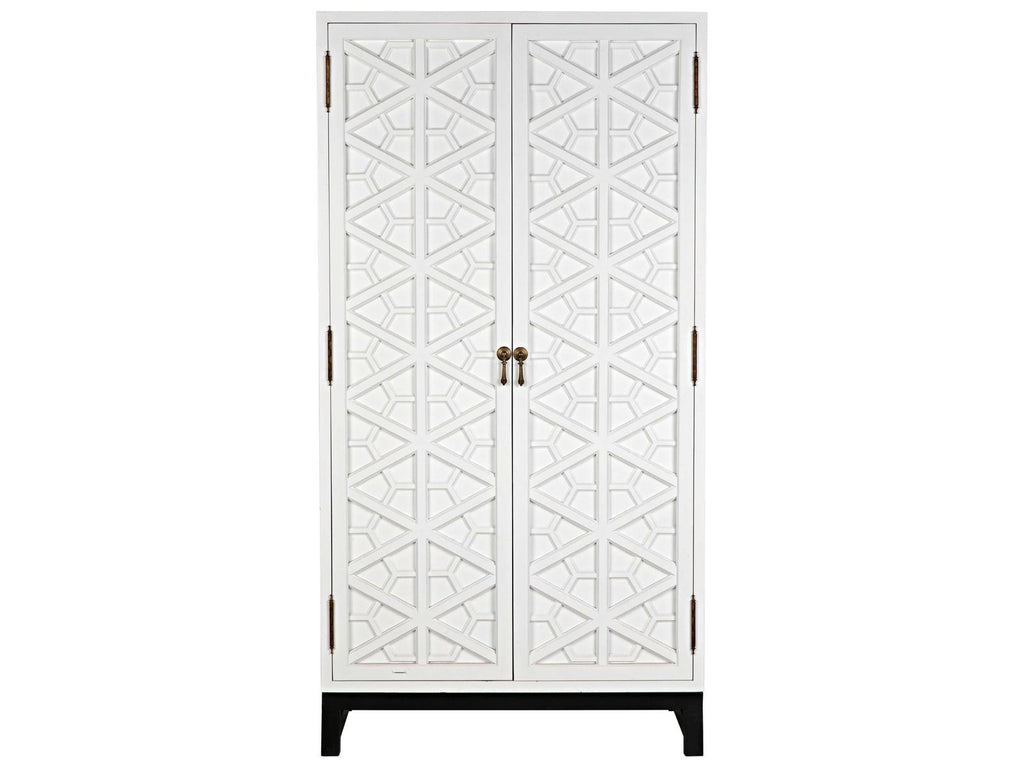 Maharadscha Small Hutch in Solid White with Matte Black Base