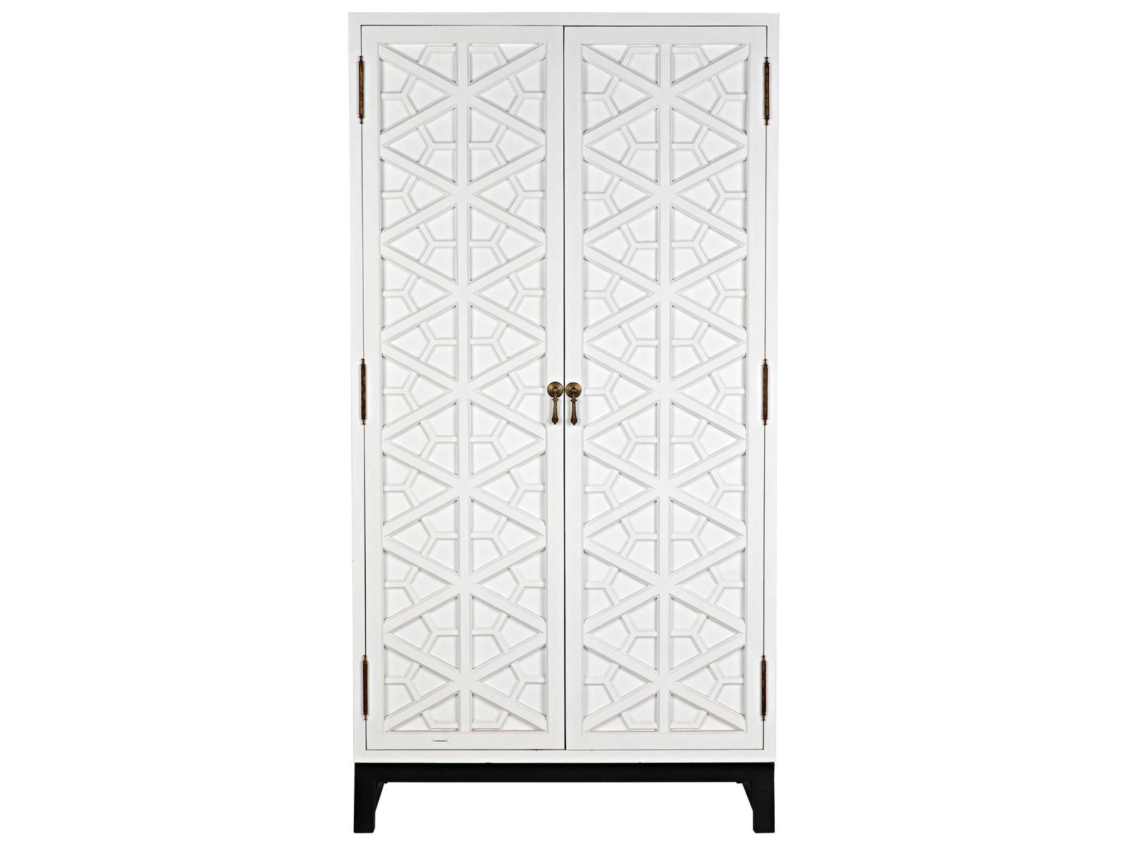 Maharadscha Small Hutch in Solid White with Matte Black Base