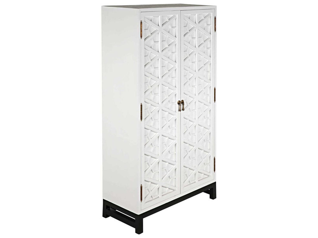 Maharadscha Small Hutch in Solid White with Matte Black Base