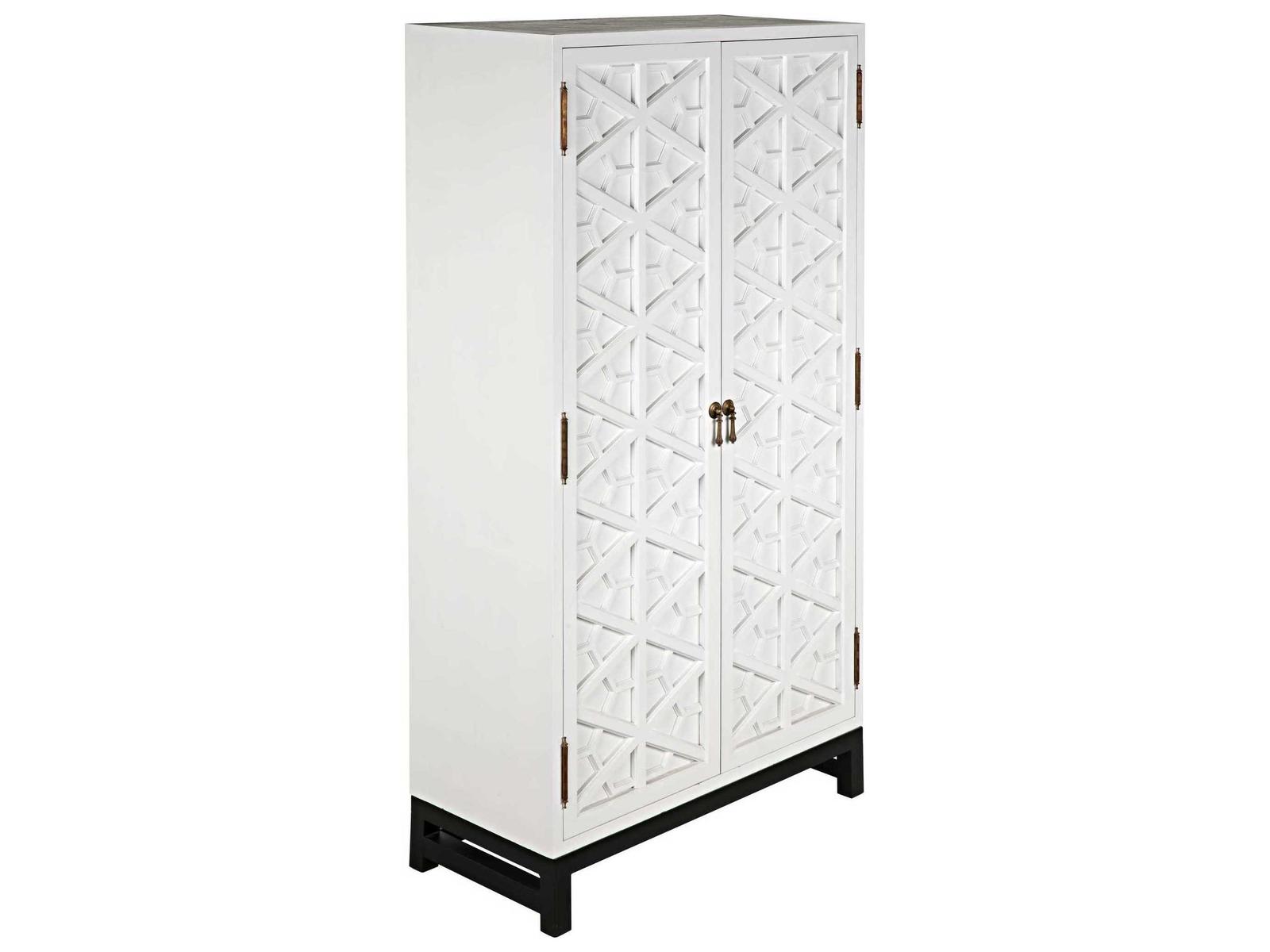 Maharadscha Small Hutch in Solid White with Matte Black Base