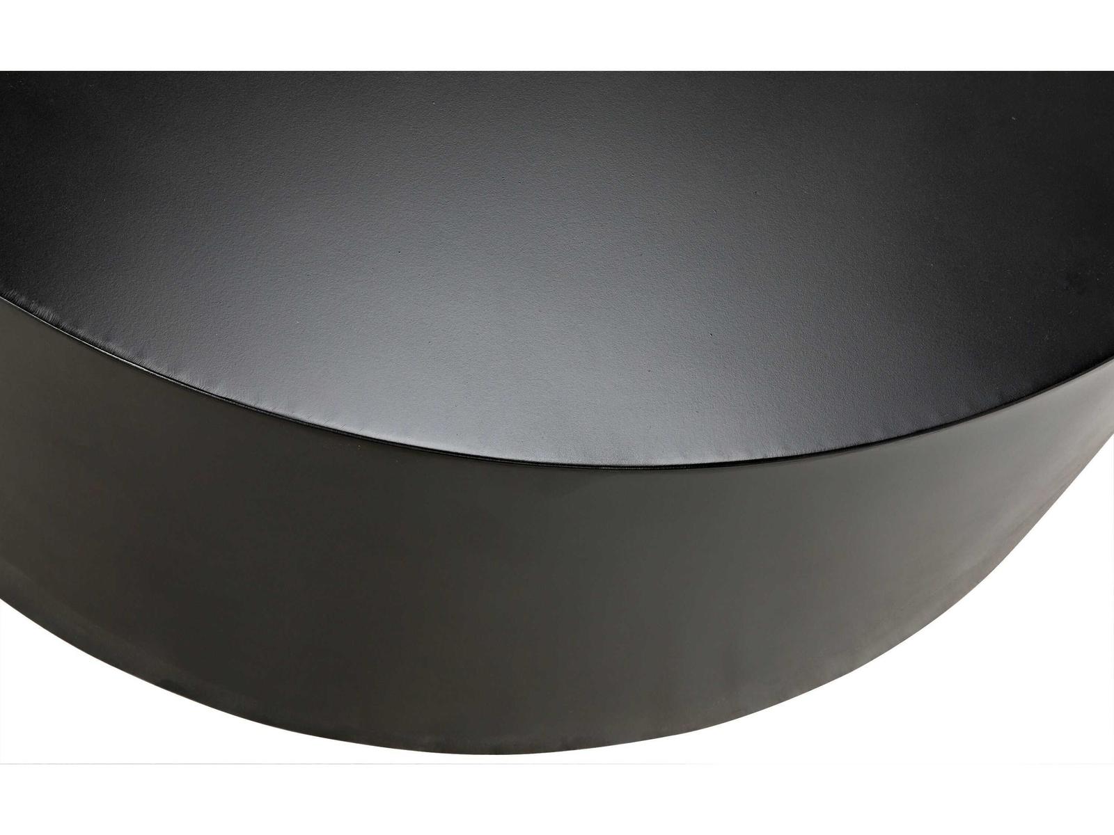 Ella Multi-Top Round Coffee Table in Matte Black Steel