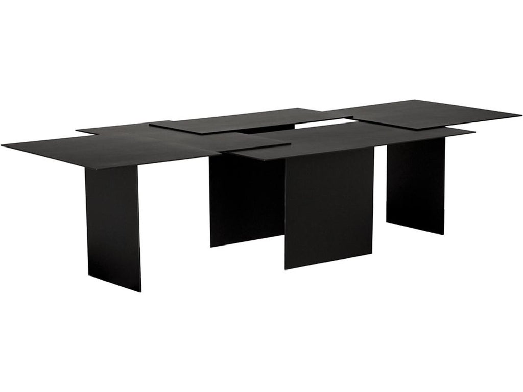 Delphi Rectangular Coffee Table in Matte Black Iron