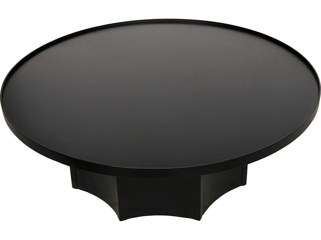 Rome Round Black Metal Coffee Table