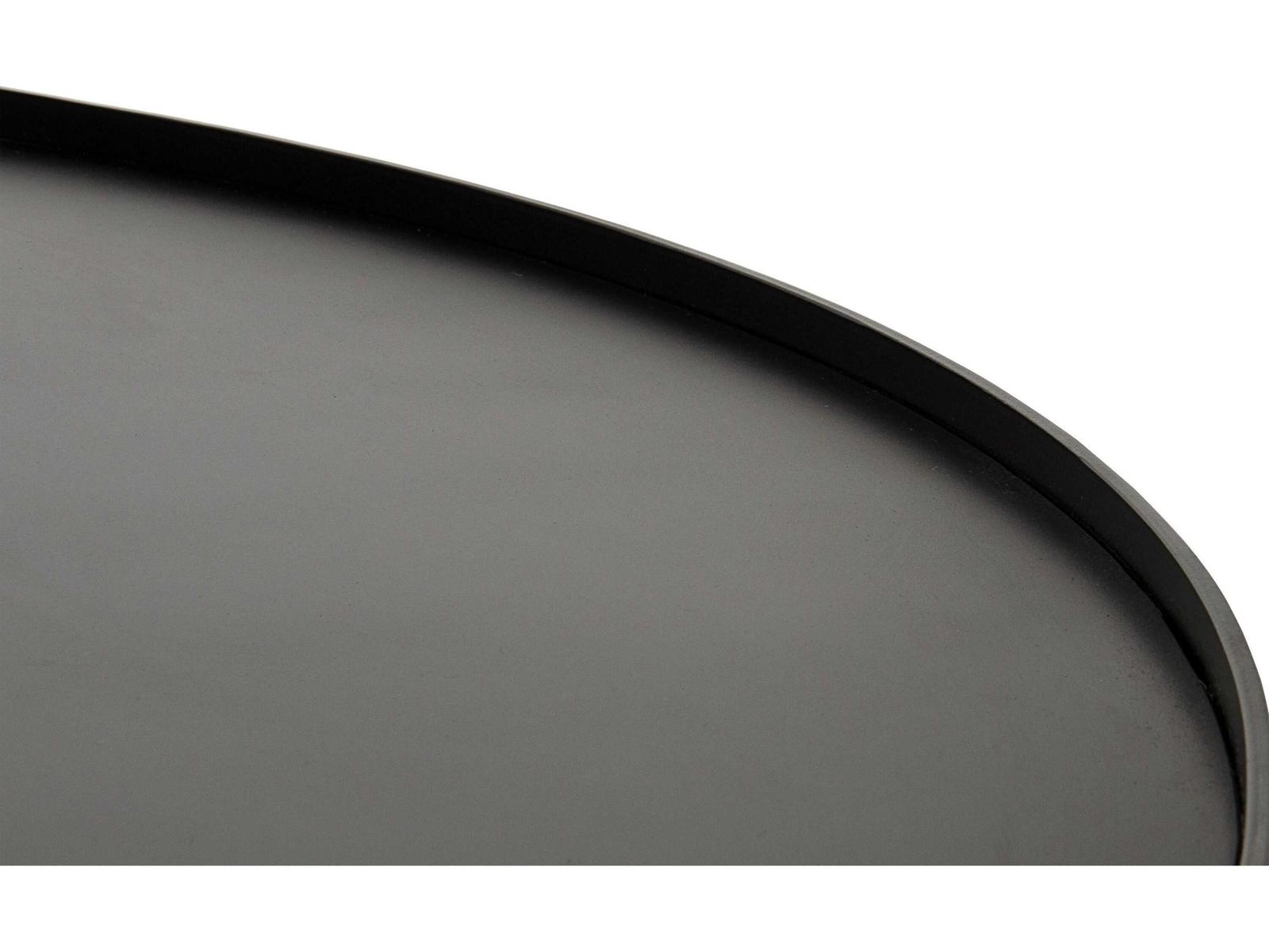 Rome Round Black Metal Coffee Table