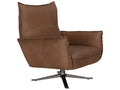 Lawrenceville Swivel Leather Accent Chair in Coris Brown