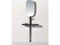 Recibidor Oval Console Table with Sahara Noir Marble and Black Stained Ash