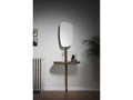Recibidor Hallway Console Table with Walnut and Emperador Marble Top